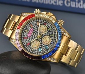 Coppia quarzo moda uomo donna orologio data automatica anello di diamanti colorati cielo quadrante stellato orologio braccialetto a catena specchio di cristallo elegante braccialetto per amanti orologio da polso regali