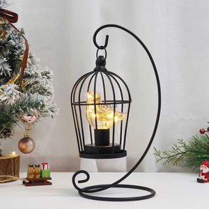 Candle Holders Vintage Birdcage Table Lamp Hanging Lantern Candlestick Metal Hollow Lanterns Tealight Hanging Lanterns Wedding Home Decor YQ240116