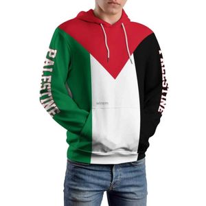 Herrtröjor tröjor hx palestina flagg hoodies nationella emblem randig skarvning zip up hoodie casual män kläder kvinnor streetwear dropshipping