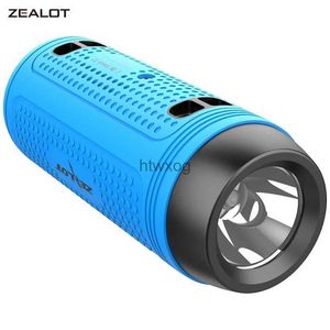 Portable Speakers ZEALOT A1 Portable Bluetooth Speaker FM radio Outdoor Wireless Bicycle Speaker mini Column with Flashlight for outdoor sports YQ240116