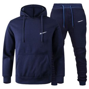 Tracksuit män tröja pullover designer ensemble jogging kostym sets hoodie track kostymer smal passande vit pullover hooded