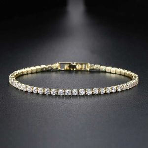 Charmarmband mode 2,5 mm zirkonia tennisarmband för kvinnor kristall charm designer tennis tunn kedja armband till hands bröllop smycken KC128