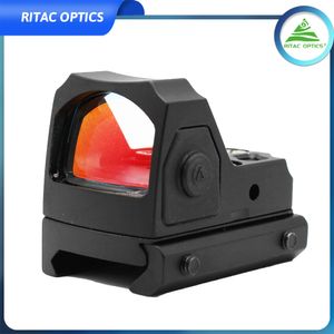 RITAC OPTICS Mini Red Dot Tactical RMR Reflex Sight Scope W/20mm Mount Long battery life