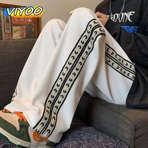 American High Street Casual Jogger Pants Men's Women's Sweatpants Y2K kläder raka breda ben baggy byxor byxor streetwear 240115