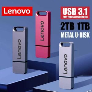 Флеш-накопители USB Lenovo Pen Drive 2 ТБ Высокоскоростная флэш-память Металлическая флешка 1 ТБ Флэш-накопитель 512 ГБ 256 ГБ USB-накопитель U-диск для ПК
