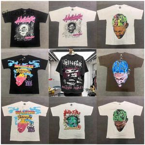 Męskie koszulki bawełniane T-shirt moda czarne mężczyźni designerskie ubrania kreskówka graficzna punk rock tops Summer High Street Streetwear J230807 9tka