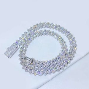 10 mm bredd 1 rad bling vvs moissanite vintage armband 10k riktigt fast guld mode elegant kvinnor halsband