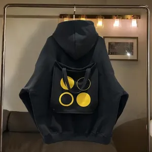 Kvinnors hoodies ebaihui kvinnor kläder koreansk tröja handväska design damer höst vinter lös rund nack vintage pullover chic topp