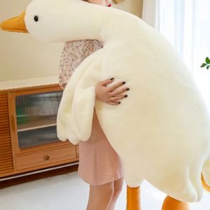 Cute Big White Goose Throw Toy Big Goose Doll Sleep On Bed Girl Envio Gratis Peluche Regalo di compleanno Pp Cotton 240115