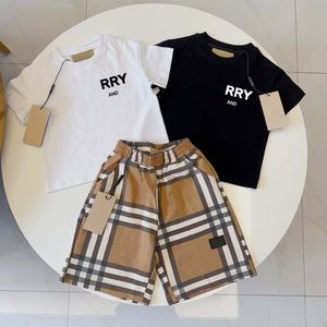 Designer baby kids Tshirts Shorts Sets toddler Boys Girls Clothing set Clothes Summer white black Luxury Tracksuit youth Sportsuit