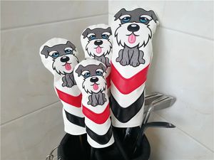 Schnauzer golf woods headcovers Animal club driver fairway híbrido cobre PRESENTE BONITO 240116