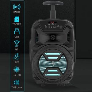 スピーカー60W Bluetoothスピーカーハイパワーカラオケホームパーティー屋外ポータブルワイヤレスコラムマイクリモートコントロールCAIXA DE SOM