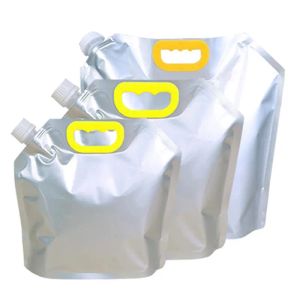 Sacos de armazenamento 20pcs impressão personalizada plástico stand up folha de alumínio 1l 1.5l 2l água líquido bebida suco embalagem bico com alça bj
