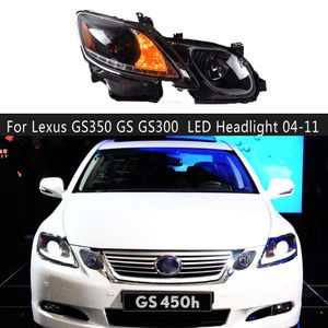 Biltillbehör Huvudlampa för Lexus GS350 GS GS300 LED-strålkastare 04-11 Dagstid Running Light Streamer Turn Signal Auto Parts