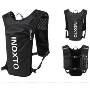 INOXTO zaino da corsa impermeabile gilet da idratazione ultraleggero da 5 litri borsa in pelle da mountain bike borsa da palestra traspirante sacca d'acqua da 1,5 litri 240116