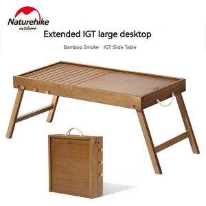 Camping IGT Table Ultralight Removable Extended Bamboo Outdoor Kitchen Tourist Picnic Accessories Portable 240116