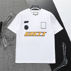 DGD 2024 MENS 디자이너 밴드 T 셔츠 패션 블랙 흰색 짧은 슬리브 럭셔리 문자 패턴 티셔츠 크기 M-XXL