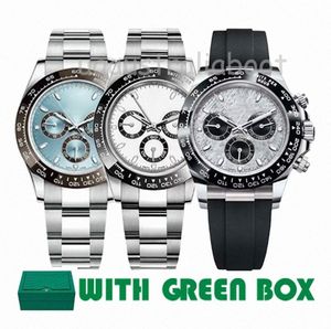 Смотреть высококачественные мужские часы -дизайнер автоматическое движение 116500 40 -мм водонепроницаемость с зеленой коробкой