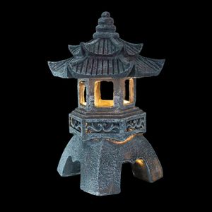 Garden Decorations Solar Decorative Lights Outdoor Pagoda Lantern Garden Statue Chinese Zen Accessories Japanese Sculpture Asian Japanese-style YQ240116