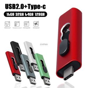 Dyski flash USB 2IN1 typ c Drives flash 4GB 8GB 16GB 32GB 64GB 128GB OTG PEN DRIVE Pamięć Klucz USB 2.0 Pendrive dla laptopa z Android PC