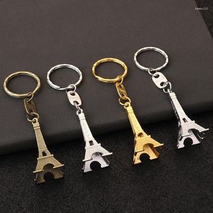 Keychains 10st Creative Metal Iron Crafts Eiffel Tower Model Nyckelringar för vän Kvinnor Män gåva smycken