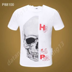 Philip Plein Mens T-shirt Brand T-shirt Designer T Shirt Skull Man T-shirts Klassisk högkvalitativ Hip Hop Plein Shirt Man Shirt Leisure Outdoor Short Sleeved 1390