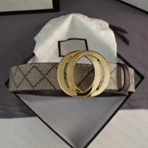 Luxury Mens Belt Designer Genuine Leather Belts Width 3.8CM Cowskin Smooth Buckle Belt for Man Belts Woman Waistband Gold Sliver Black Cintura Ceintures