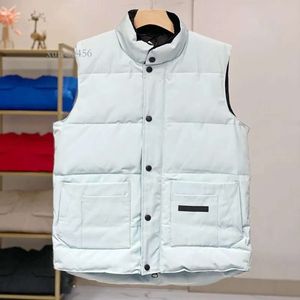 Kanada Giletmen's Vests Mens High Quality Designer Down Gillets Vest Pocket Jackets Womens långärmad blixtlås Badges Men Downs Casual Coat Goose Vestsgoose