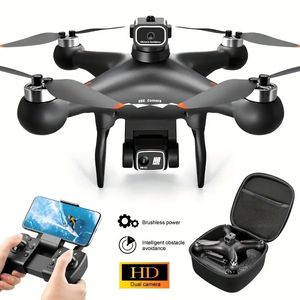 Long-Endurance Brushless Motor RC S116 Drone: Opitical Flow Positioning, Obstacle Avoidance, Dual HD Adjustable Cameras, UAV Quadcopter