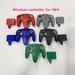 N64 Video Oyunu Konsolu Oyun Aksesuar Değiştirme 240115 için 2.4G Kablosuz Joystick Oyun Denetleyicisi