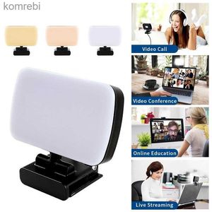 Selfie Lights Video Conference 6500Kpportable LED Video Light Cube Laptop Computer WebCam Light Zoom Oświetlenie z klipsem do transmisji na żywo 240116