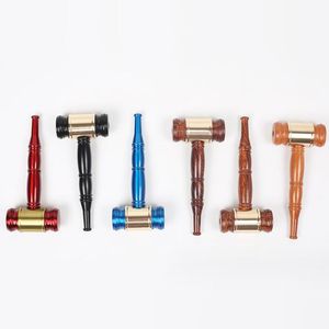 Latest Zinc Alloy Hammer Smoking Pipe 6 Colors Metal Jamaica Tobacco Cigarette Hand Spoon Pipes Tool Accessories Oil Rigs