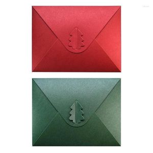 Gift Wrap 20PCS Solid Color Envelopes Set 6''x 4.9'' Vintage Large Christmas Card Envelope For Wedding Holiday Party Y9RF