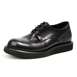 British Style Soft Platform Mäns formella bekväma svartbruna äkta läderkontor Business Shoes Man
