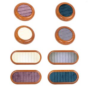 Jewelry Pouches Tray Ring Storage Rectangle Countertop Multipurpose Rings Display Holder For Store Pography