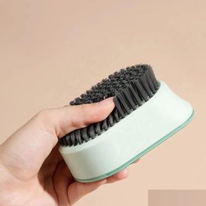 Escovas de limpeza doméstica portátil plástico mtifuncional lavanderia de cabelo macio esfregando cor contraste roupas sapato entrega gota dh0js