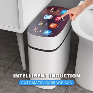 Selling Kitchen Storage Box Trash Can Induction Small Car Automatic Smart Dustbin Bin 240116