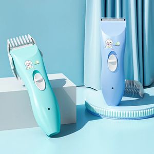 Hair Trimmer Cute Cartoon Print Waterproof Baby Clipper Silent Rechargeable Shaver Plastic Charging Type 240116