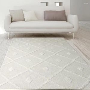 Mattor Palafito 8x10 Geometric Shag Diamond High-Low Pile Textured Indoor (White 7'10 