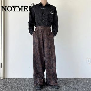 NOYMEI Pantaloni stile giapponese di nicchia vintage a gamba larga pantaloni a vita alta autunno allmatch pantaloni da uomo chic WA3033 240117