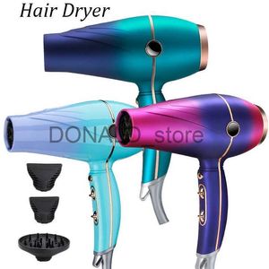 Secador de cabelo elétrico Nwe Secador de cabelo profissional secador iônico negativo com bico difusor 3 configurações de calor baixo ruído ventos fortes para salão de beleza J240117