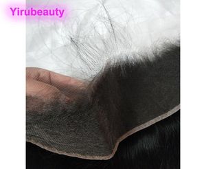 Indyjskie dziewicze włosy koronkowe czołowe czołowe 13x4 hd proste Remy Włosy 13 na 4 koronkowe czołowie Zamknięcia naturalny kolor yirubeauty6230470