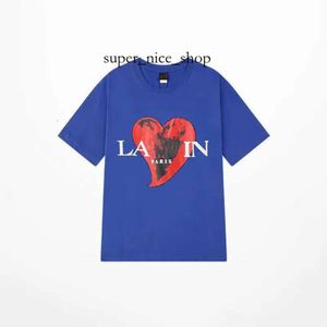 Lanvin T Shirt Shirt Designer Luxury Classic T Shirt Chest Letter Tryckt Mens och Womens Top Summer Breattable High Street Cotton 448 Lanvins T Shirt