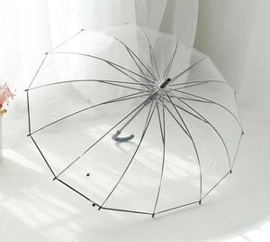 Przezroczysty parasol parasol dzieci parasol deszcz Kobiety Śliczne przezroczyste paraguas dobrej jakości Poe1925271