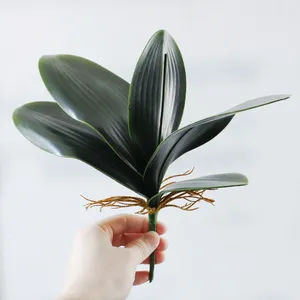 Decorative Flowers Wedding Spring Decoration Orchid Leaves Home Decor Simulation Artificial Plants Phalaenopsis Leaf Plastic Grass