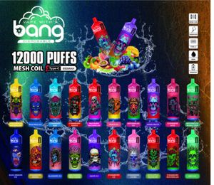 Neuer Vape Bang 12000 Puffs Tornado 9000 10000 13000 Puff Bar E-Zigarette wiederaufladbarer Vaper Großhandel I Vape 0% 2% 3% 5% Nic Einweg-Vape-Stift