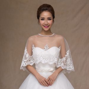 Bride Shawl moda koronkowe diamentowe kurtki kurtki Akcesoria sukienki ślubne