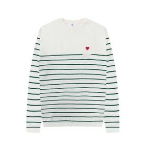 Amis Unisex Soid свитер. Дизайнерский дизайнер для вышивки сердца Amis Hoodies Fomens Sweater Рубашки Amis Рубашки с длинным рукавом O-вырезок. Пуловые шайбы 493