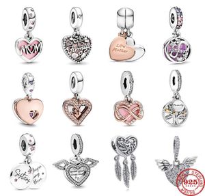 S925 Sterling Silver Charms Fit P Bracelets Halsband Kvinnor Diy Making Fashion Jewelry Love Hearts Pärlor Fashion Pandents WI4590455