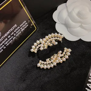 Luxury Women Men Designer Brand Letter Brooches 18K Gold Plated Inlay Crystal Rhinestone Jewelry Brooch Pearl Pin Marry Party Gift Accessorie